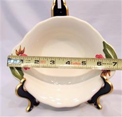 VINTAGE SET OF 30 PIECES OF 1940S CONTINENTAL KILNS ROSE/GREEN ARBOR CREAM DISH